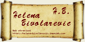 Helena Bivolarević vizit kartica